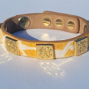 Leather Rustic Cuff giraffe bracelet